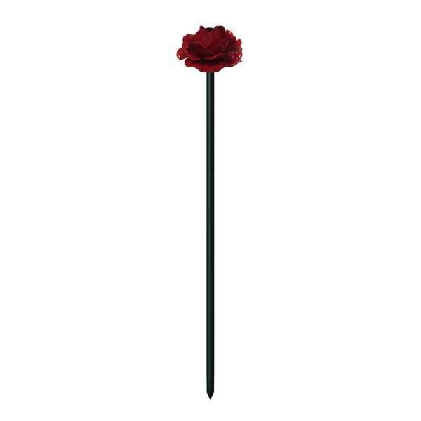 SIENA GARDEN 23091030 T&T Fiberstab Blume rot 100cm Ø8 mm, mit Kupplung