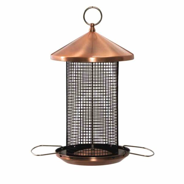SIENA GARDEN Vogelfuttersäule Copper Line für Nüsse, 31cm