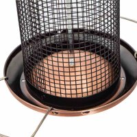 SIENA GARDEN Vogelfuttersäule Copper Line für Nüsse, 31cm