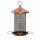 SIENA GARDEN Vogelfuttersäule Copper Line für Nüsse, 31cm