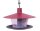 PLASTIA Vogelfutterhaus Finch Ø28cm,weinrot/anthrazit