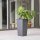 SIENA GARDEN Pflanzgefäß NIZZA Rillenoptik 35 x 35 x 68 cm mit Einsatz graphit