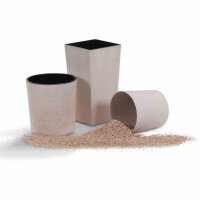 SIENA GARDEN Pflanzgefäß ECO Nizza, weiß, 25 x 25 x 46,5 cm