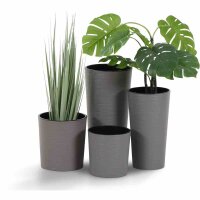 SIENA GARDEN Pflanzgefäß ECO Locon, grau, Ø 25 x 46,5 cm