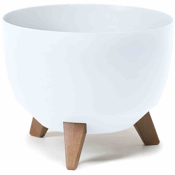 SIENA GARDEN Pflanzgefäß OSLO weiß 47 cm auf Füßen mit Einsatz