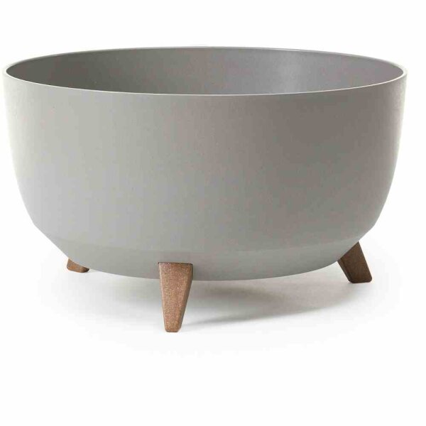 SIENA GARDEN ECO Pflanzgefäß ECO Oslo, rund, Ø 47x26,5 cm, Kunststoff matt, grau