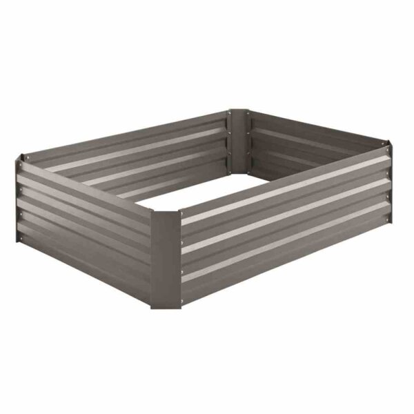 SIENA GARDEN Metall-Hochbeet grau, 120 x 90 x 30 cm verzinkt und pulverbeschichtet