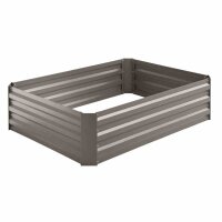 SIENA GARDEN Metall-Hochbeet grau, 120 x 90 x 30 cm verzinkt und pulverbeschichtet