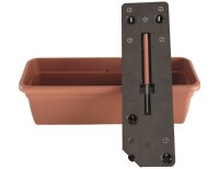 SIENA GARDEN Blumenk. br. 100cm terra m. Einsatz u. Wasserst.
