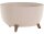 SIENA GARDEN ECO Gefäß Oslo 47cm beige Kst./Holzf., Ø47 x 26,5cm