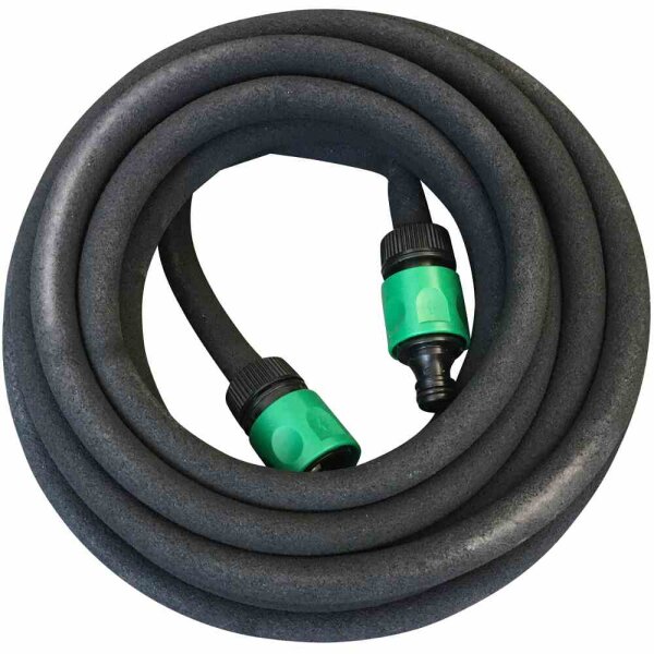 SIENA GARDEN Perlschlauch 15m, 13 mm (1/2), Perlregner mit Anschlussset schwarz