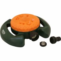 SIENA GARDEN Multiflächen-Regner 800 mit 8 Sprühbildern 80 m² orange/grün