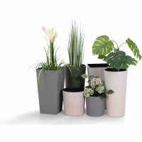 SIENA GARDEN Pflanzgefäß ECO Locon, weiß, Ø 25 x 46,5 cm