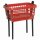 LOCKWEILER Wäschekorb mit Füßen rot, 65 cm