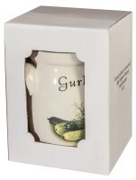 SCHMITT Gurkentopf 5L creme Keramik, mit Holzzange