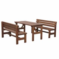 H.G. 165083 Tessin Tisch eckig, 150x72 cm, braun