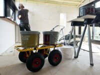 RAVENDO Plattenwagen Lasten Karre Schwerlast Wagen PU-Rad...
