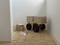 RAVENDO Plattenwagen Lasten Karre Schwerlast Wagen PU-Rad 300kg *2.Wahl*
