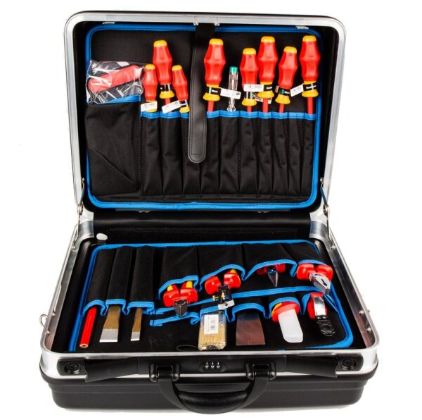 KNIPEX Werkzeugkoffer Basic Montage Lehrlingskoffer bestückt 24 teilig