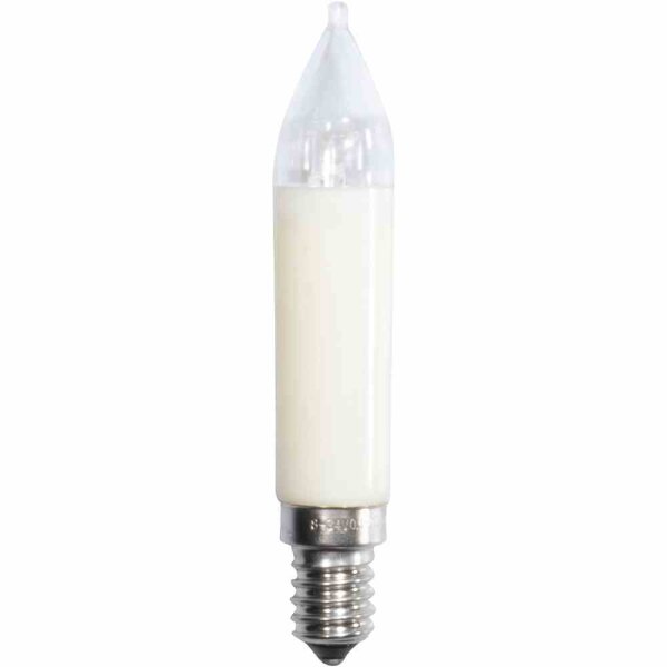 ROTPFEIL Schaftkerze m.2 LED E14ww 8-34V, ww/klar,f.7-30tlg