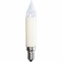 ROTPFEIL Schaftkerze m.2 LED E14ww 8-34V, ww/klar,f.7-30tlg