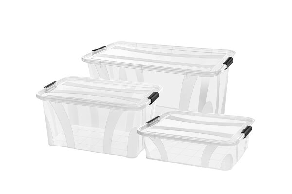 SIENA HOME Aufbewahrungsbox 3 er Set Anzio 7l, 14l, 32l