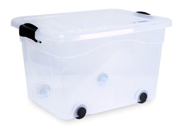 SIENA HOME Aufbewahrungsbox 60l Anzio mit Rollen + Deckel