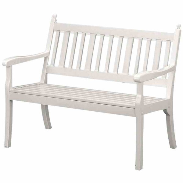 BLOME Landhausbank Hohenzollern 2-sitzig, 115 cm, weiß, demontiert Gartenmöbel