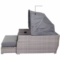 SIENA GARDEN Dach grau zu Lobos Sofabett flint grey,