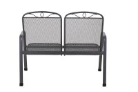SIENA GARDEN Elda 2er Bank anthrazit Streckmetall, anthrazit