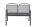 SIENA GARDEN Elda 2er Bank anthrazit Streckmetall, anthrazit