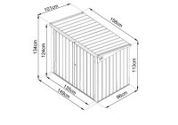 ZIPPER ZI-MTB2 Mülltonnenbox Mülltonne Tonnenverkleidung Müllbox Metall anthrazit