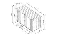 ZIPPER ZI-MTB3 Mülltonnenbox Mülltonne Tonnenverkleidung Müllbox Metall anthrazit