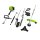 ZIPPER ZI-GPS252 Gartenpflegeset Motorsense Trimmer Heckenschere Astsäge