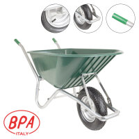 BPA Schubkarre Bauschubkarre Gartenkarre 100l PU-Mulde...