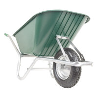 BPA Schubkarre Bauschubkarre Gartenkarre 100l PU-Mulde grün Luftrad *Gebraucht*
