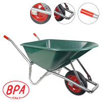 BPA Schubkarre 100l PP Mulde Rahmen verzinkt Vollgummirad...