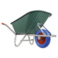 BPA Schubkarre pannensicher Vollgummirad Bauschubkarre Gartenkarre 100l PP Mulde