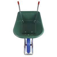 BPA Schubkarre pannensicher Vollgummirad Bauschubkarre Gartenkarre 100l PP Mulde