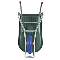 BPA Schubkarre pannensicher Vollgummirad Bauschubkarre Gartenkarre 100l PP Mulde