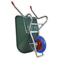 BPA Schubkarre pannensicher Vollgummirad Bauschubkarre Gartenkarre 100l PP Mulde