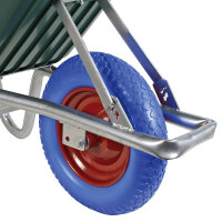 BPA Schubkarre pannensicher Vollgummirad Bauschubkarre Gartenkarre 100l PP Mulde