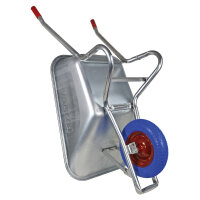 BPA Schubkarre pannensicher Vollgummirad Bauschubkarre Gartenkarre 100l Mulde
