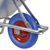BPA Schubkarre pannensicher Vollgummirad Bauschubkarre Gartenkarre 100l Mulde