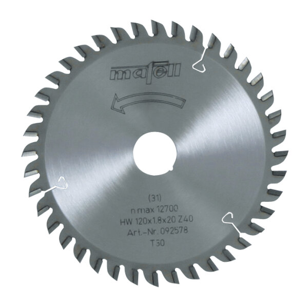 MAFELL Hartmetall Sägeblatt HM 120 x 1,2/1,8 x 20 mm - 40 Zähne - Ersatzblatt