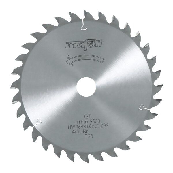 MAFELL Hartmetall Sägeblatt HM 168 x 1,2/1,8 x 20 mm - 32 Zähne - Ersatzblatt