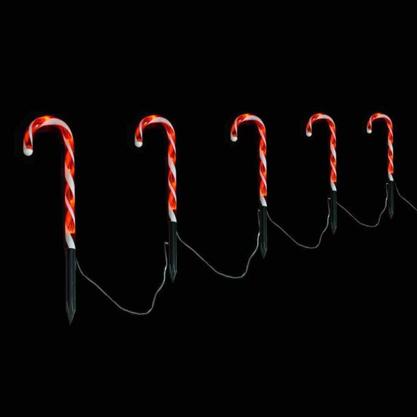 FHS LED-Zuckerstangen 6 Stäbe mit Erdspieße Höhe 50/55 cm, 6/18 h A/A IP44