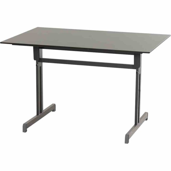 ALCO Gastrotisch 120x80 cm, anthrazit/anthrazit Stahlgestesll / Compac Platte