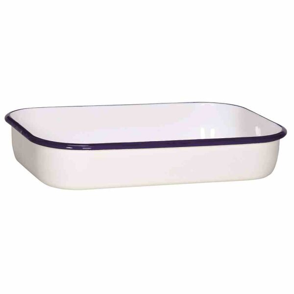 KRÜGER Auflaufform Husum weiß 36 cm Emaillegeschirr