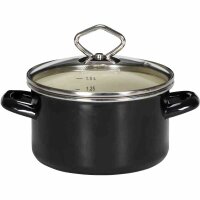 KRÜGER Fleischtopf Triest 24 cm Emaille weiß